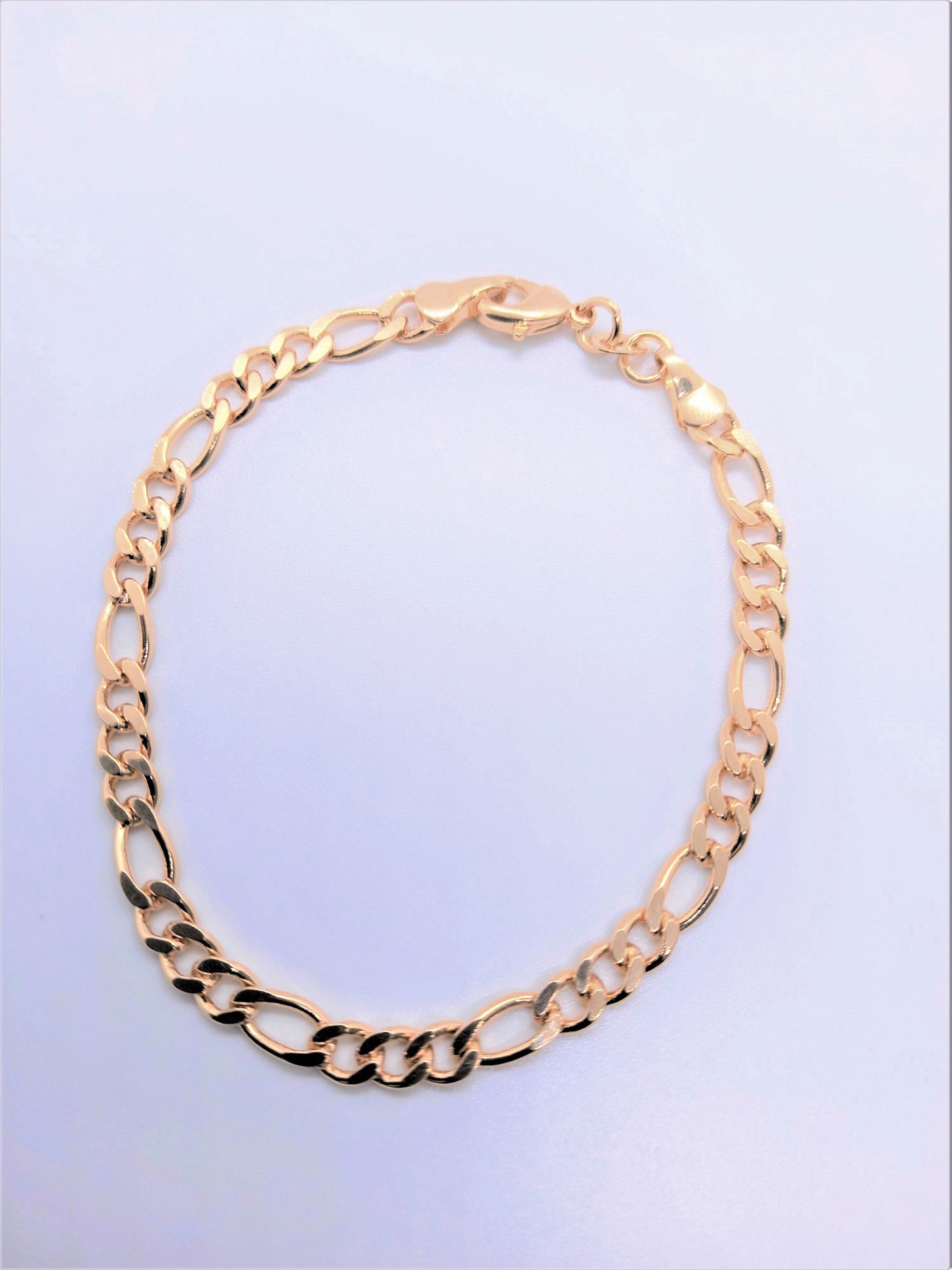 18 Kt GoldFilled Bangles and Bracelets - 18Kt Gold Filled Figaro Bracelet 5mm