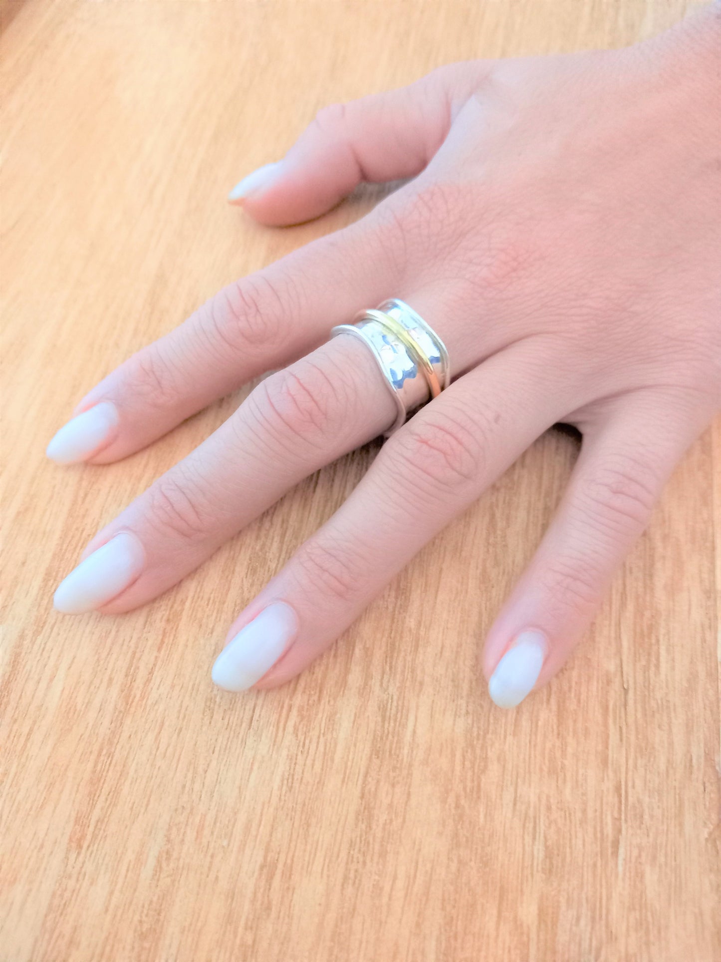 Sterling Silver Spinning Ring - Shanti