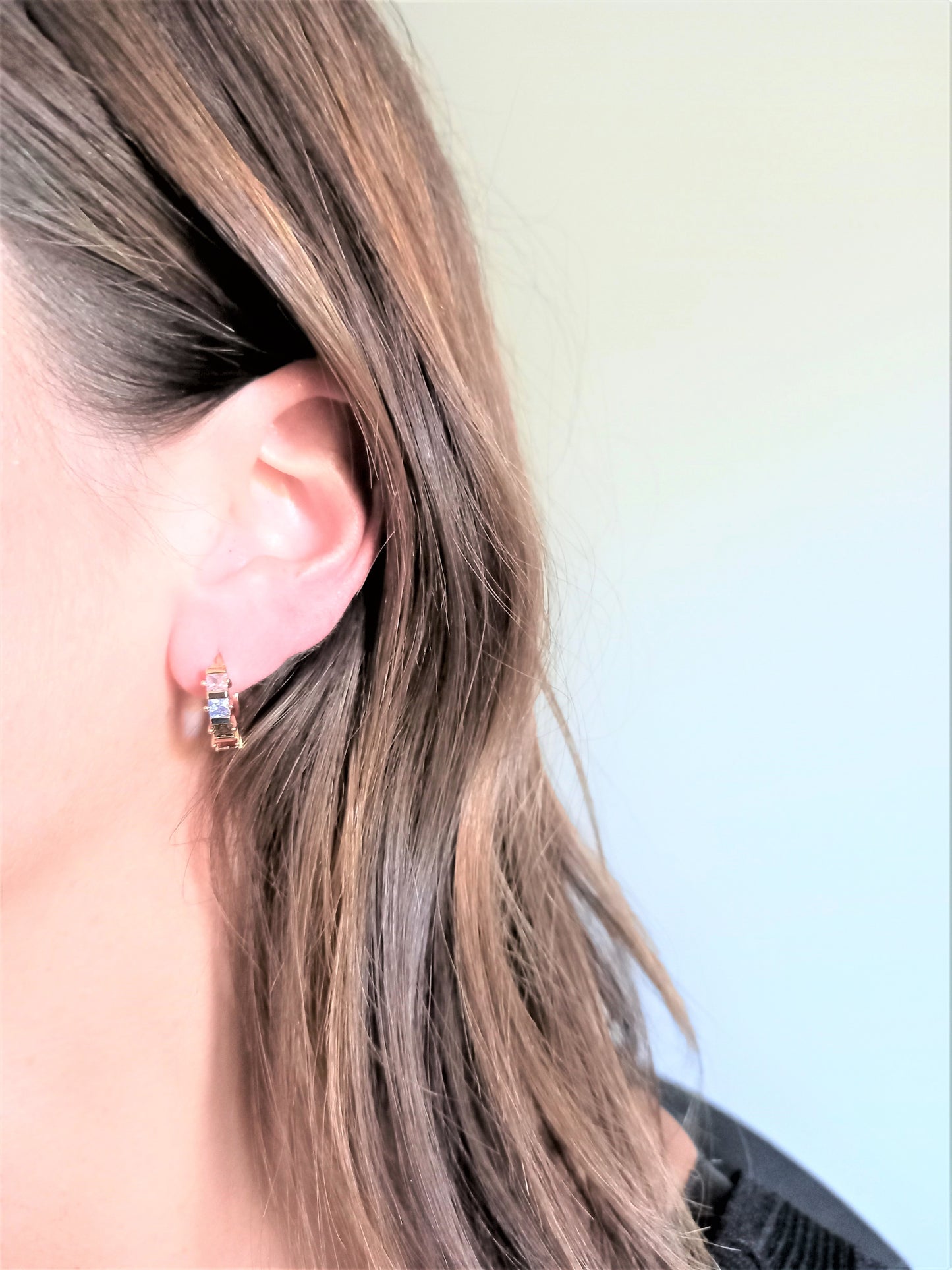 Gold filled Earrings - Multi Coloured Cubic Zirconia