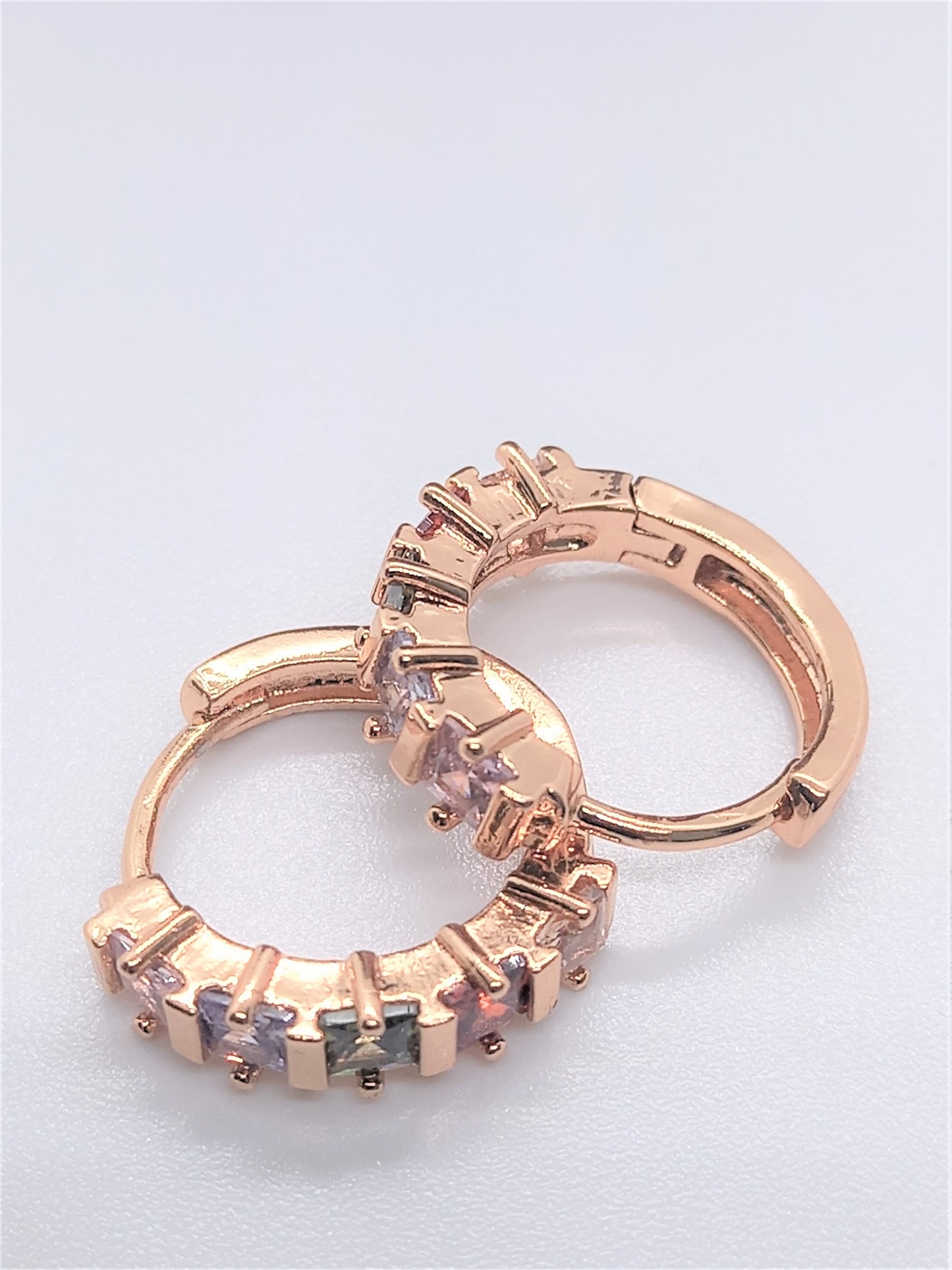 Gold filled Earrings - Multi Coloured Cubic Zirconia