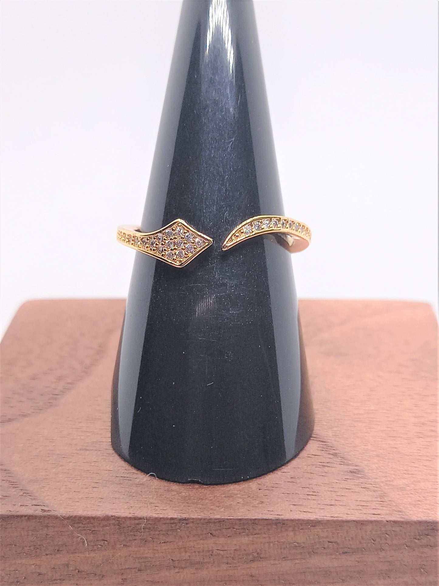 Gold Minimal Rings - Snake CZ Ring