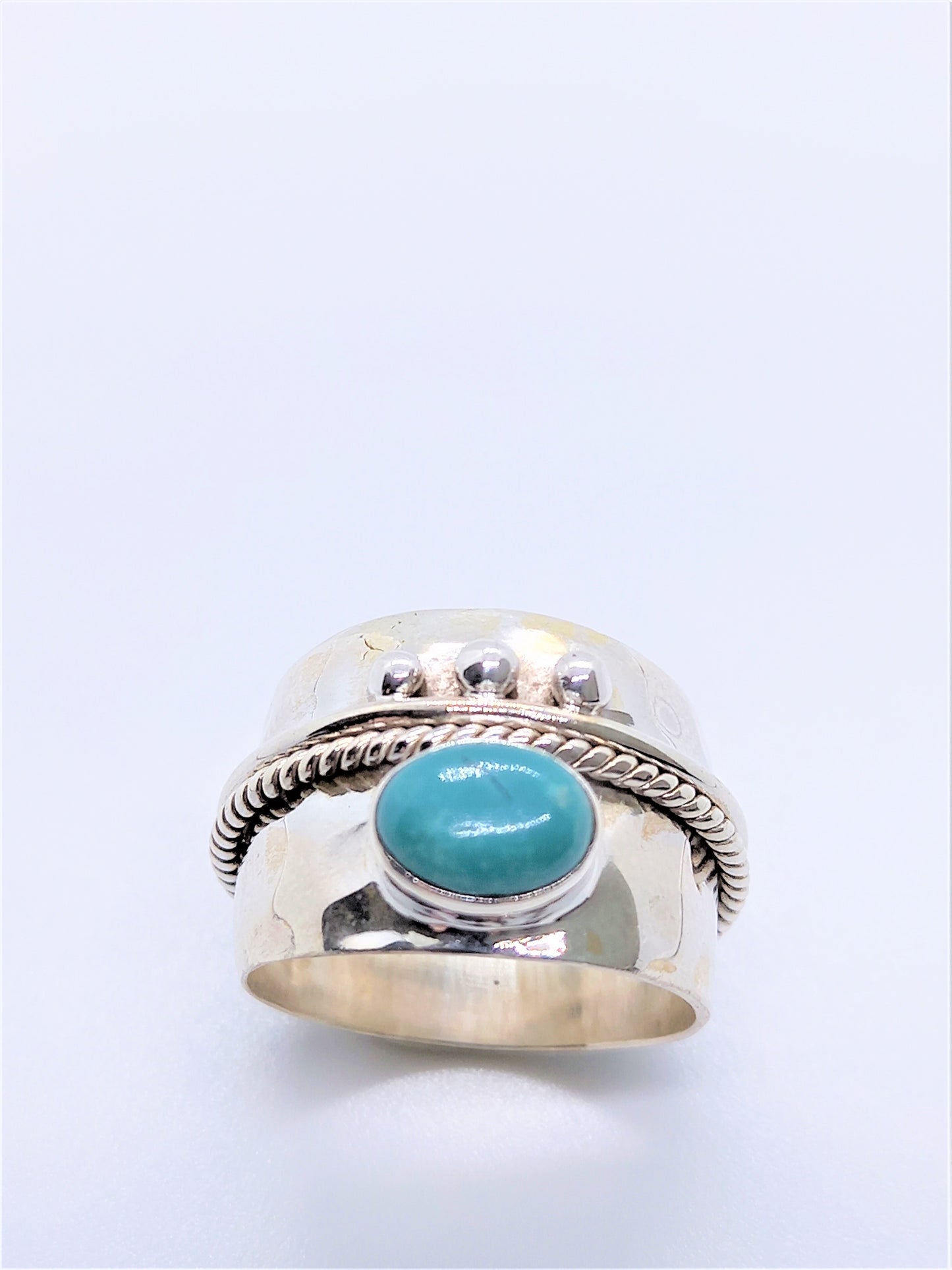 Sterling Silver Gemstone Rings - Silver with Turquoise