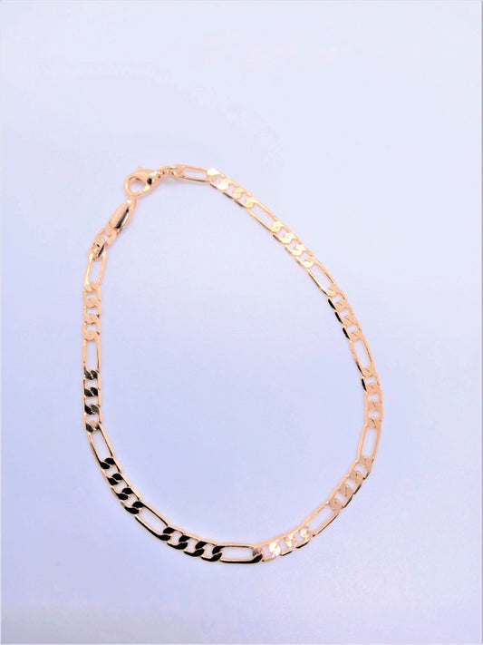 18 Kt GoldFilled Bangles and Bracelets - 18Kt GoldFilled Figaro Chain Bracelet 3mm