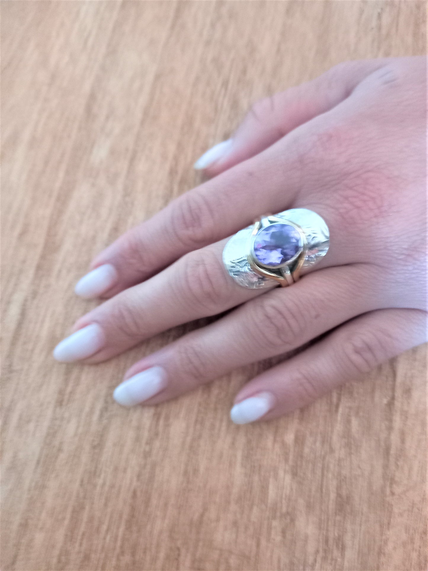 Sterling Silver Gemstone Rings - Amethyst Oval