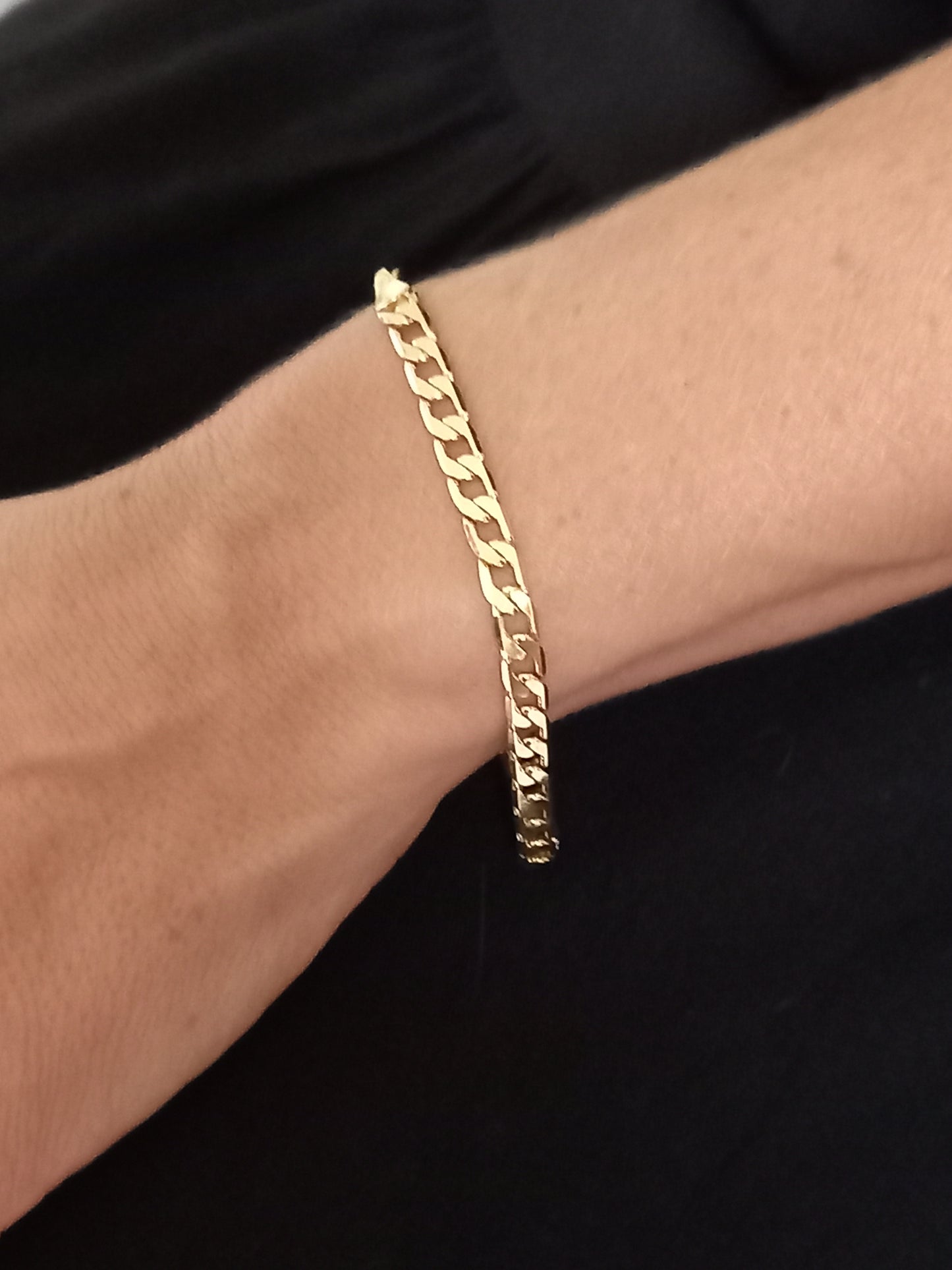 18 Kt Gold Filled Bangles and Bracelets - 18 Kt Gold Filled Cuban Link Bracelet