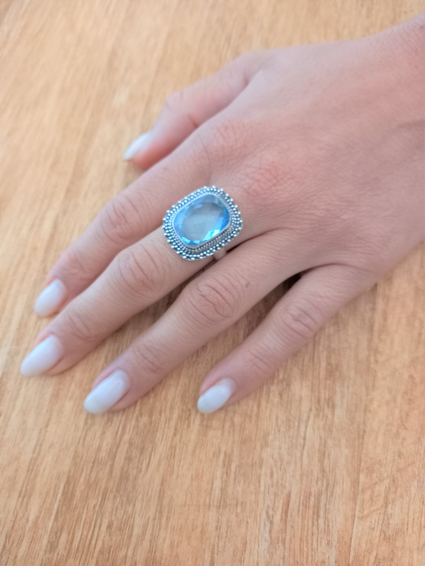 Sterling Silver Gemstone Rings - Blue Topaz Sterling Silver Ring