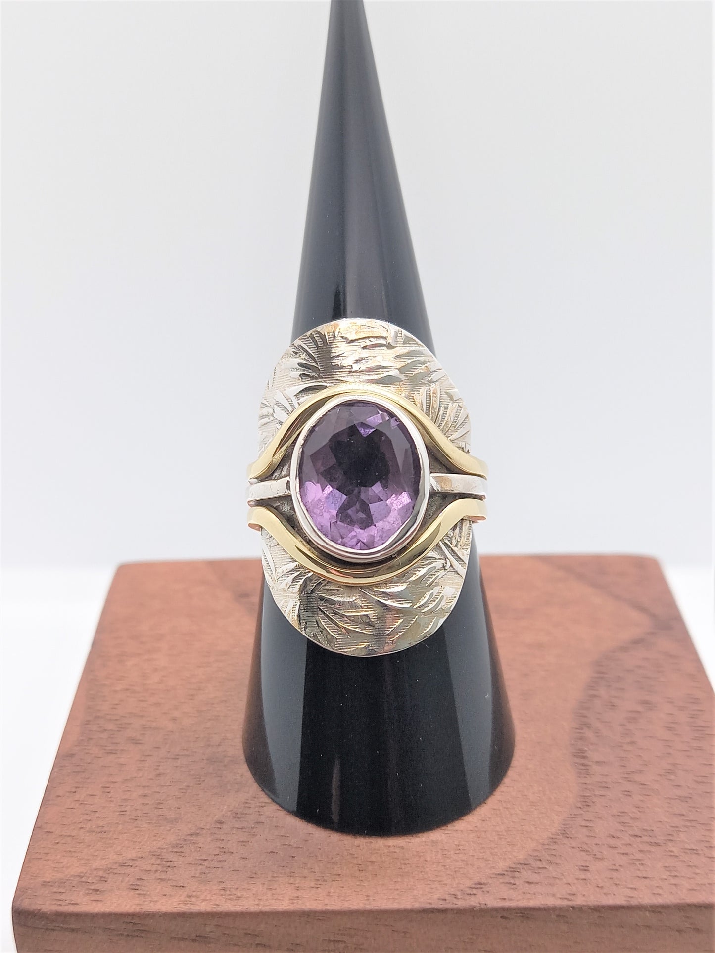 Sterling Silver Gemstone Rings - Amethyst Oval