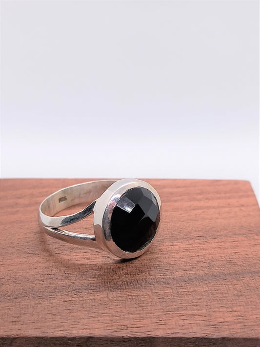 Sterling Silver Gemstone Rings - Black Onyx Sterling Silver Ring