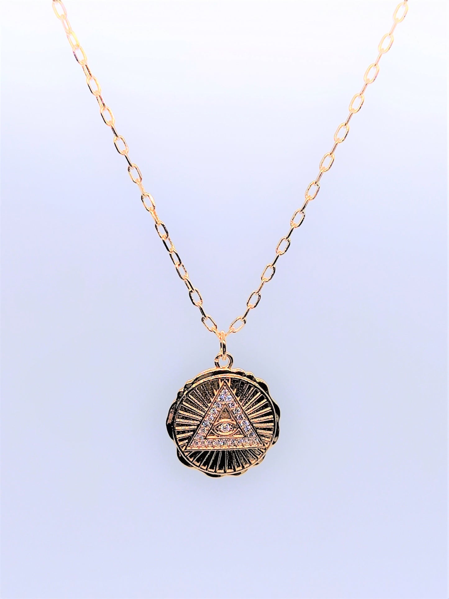 Gold Filled 108 Charm Necklaces - Eye of Providence