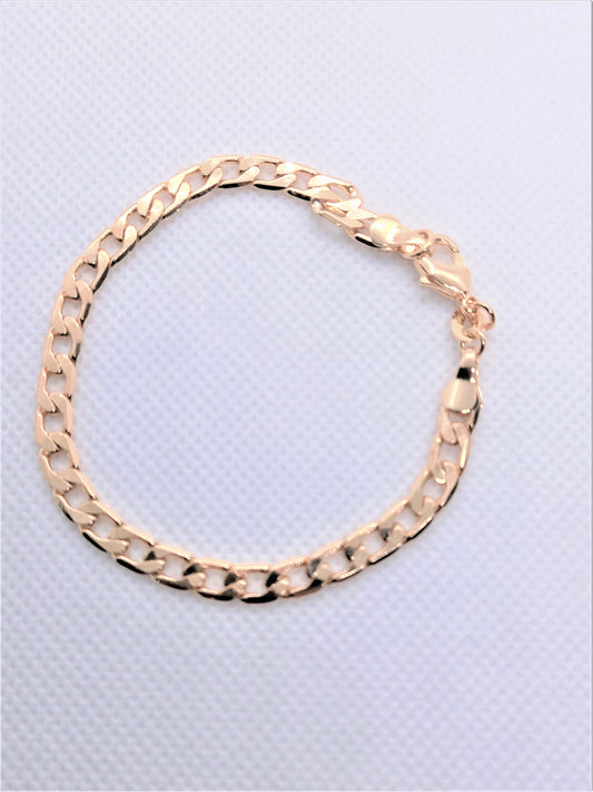 18 Kt Gold Filled Bangles and Bracelets - 18 Kt Gold Filled Cuban Link Bracelet