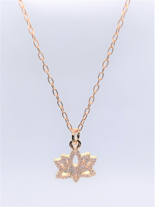 Gold Filled 108 Charm Necklaces - Lotus