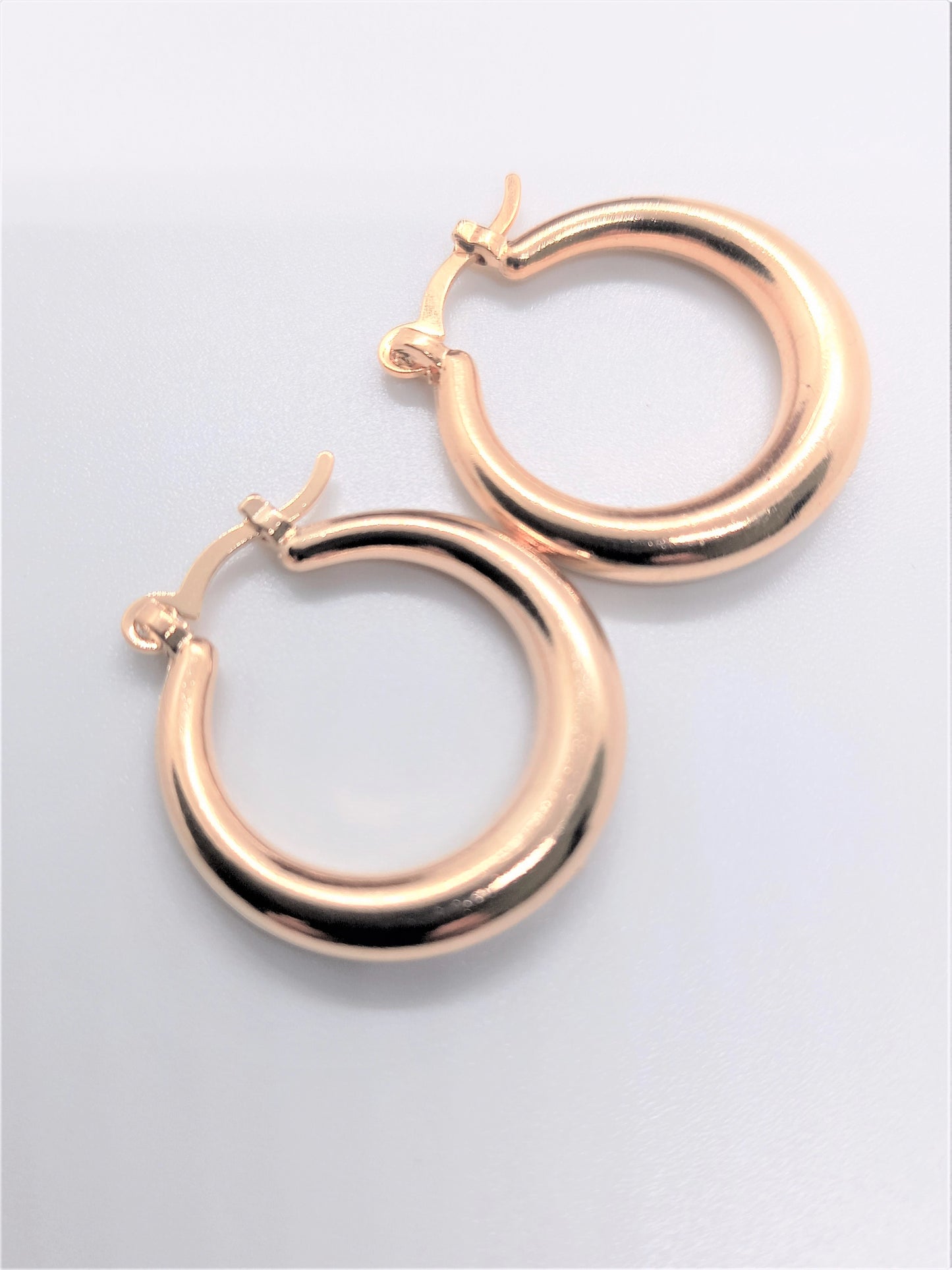 18kt Gold Filled Earrings - Gold filled Earrings Medium Smooth Hoops