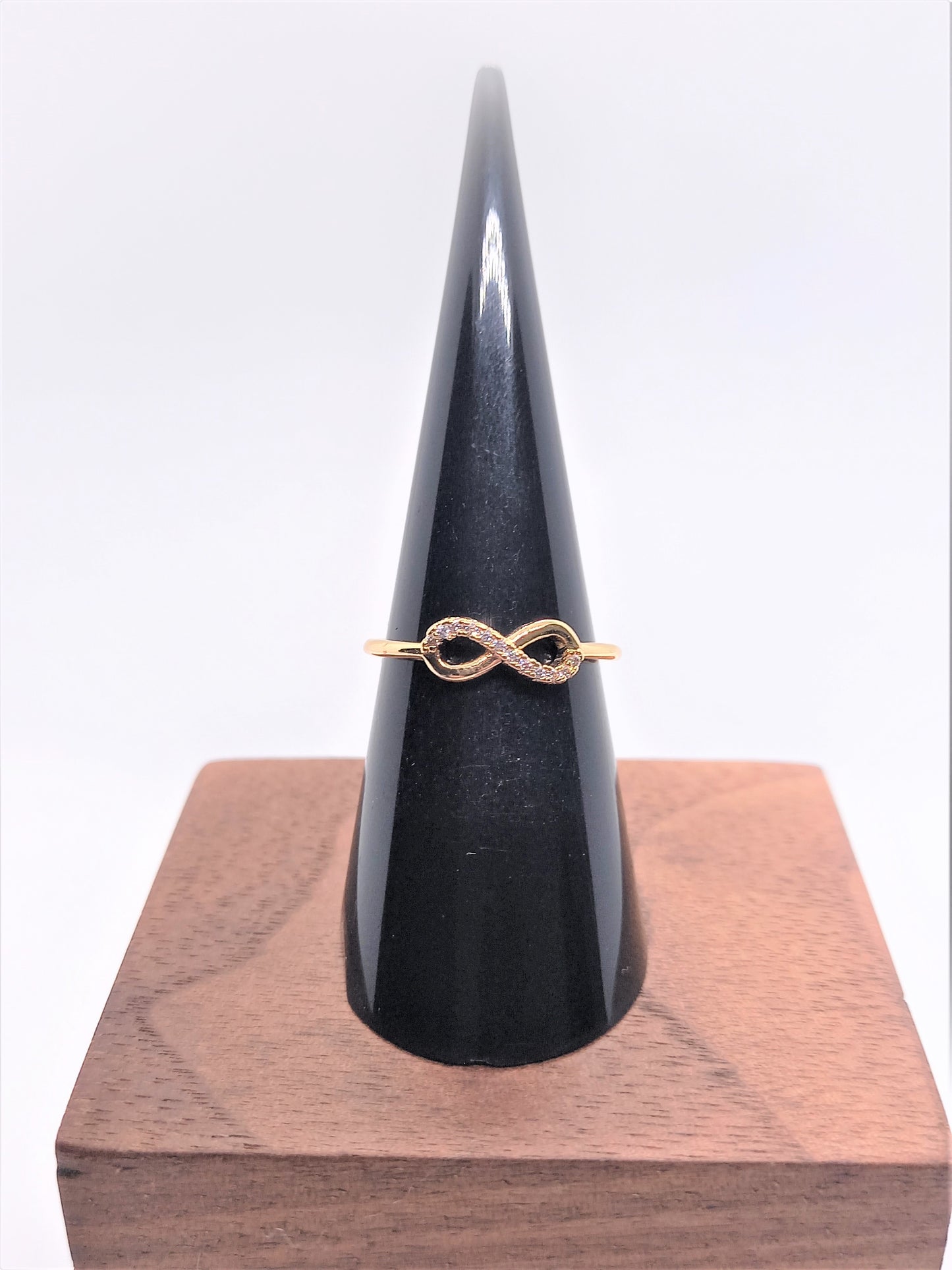 Gold Minimal Rings - Infinity Loop CZ Ring