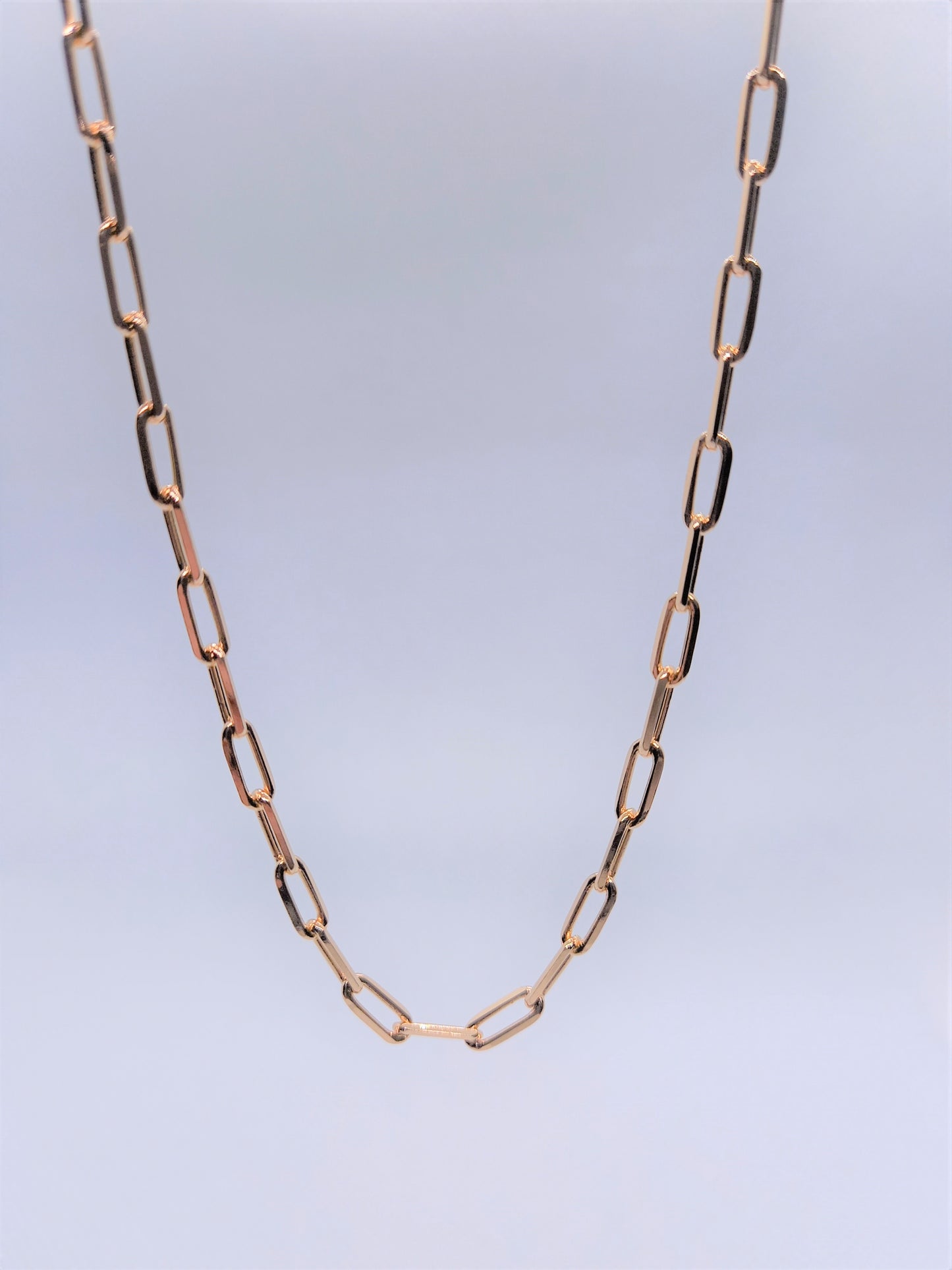 18Kt GoldFilled Large Chains - 18Kt Gold Filled Paperclip 18" Chain Medium Link