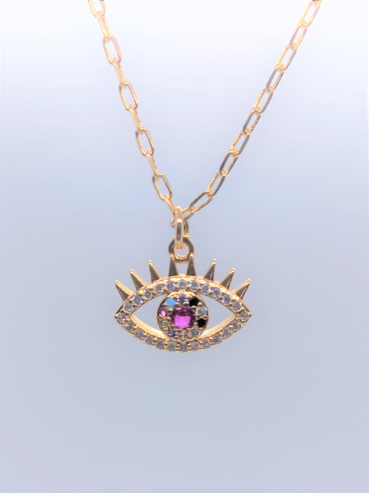 Gold Filled 108 Charm Necklaces - Queen Ruby Eye