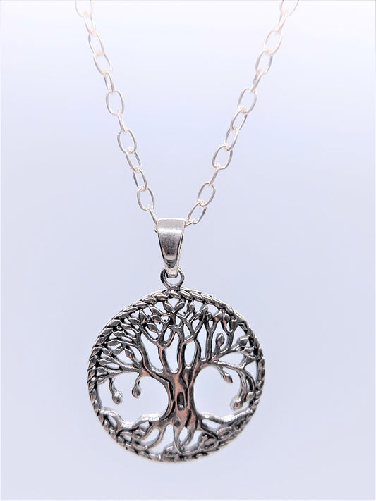 Sterling Silver Necklaces - Tree of Life Sterling Silver Necklace