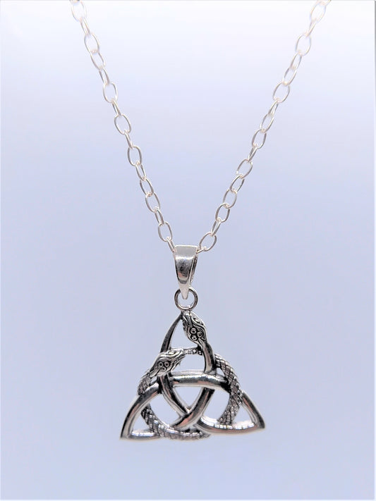 Sterling Silver Necklaces - Trinity Knot Sterling Silver Necklace