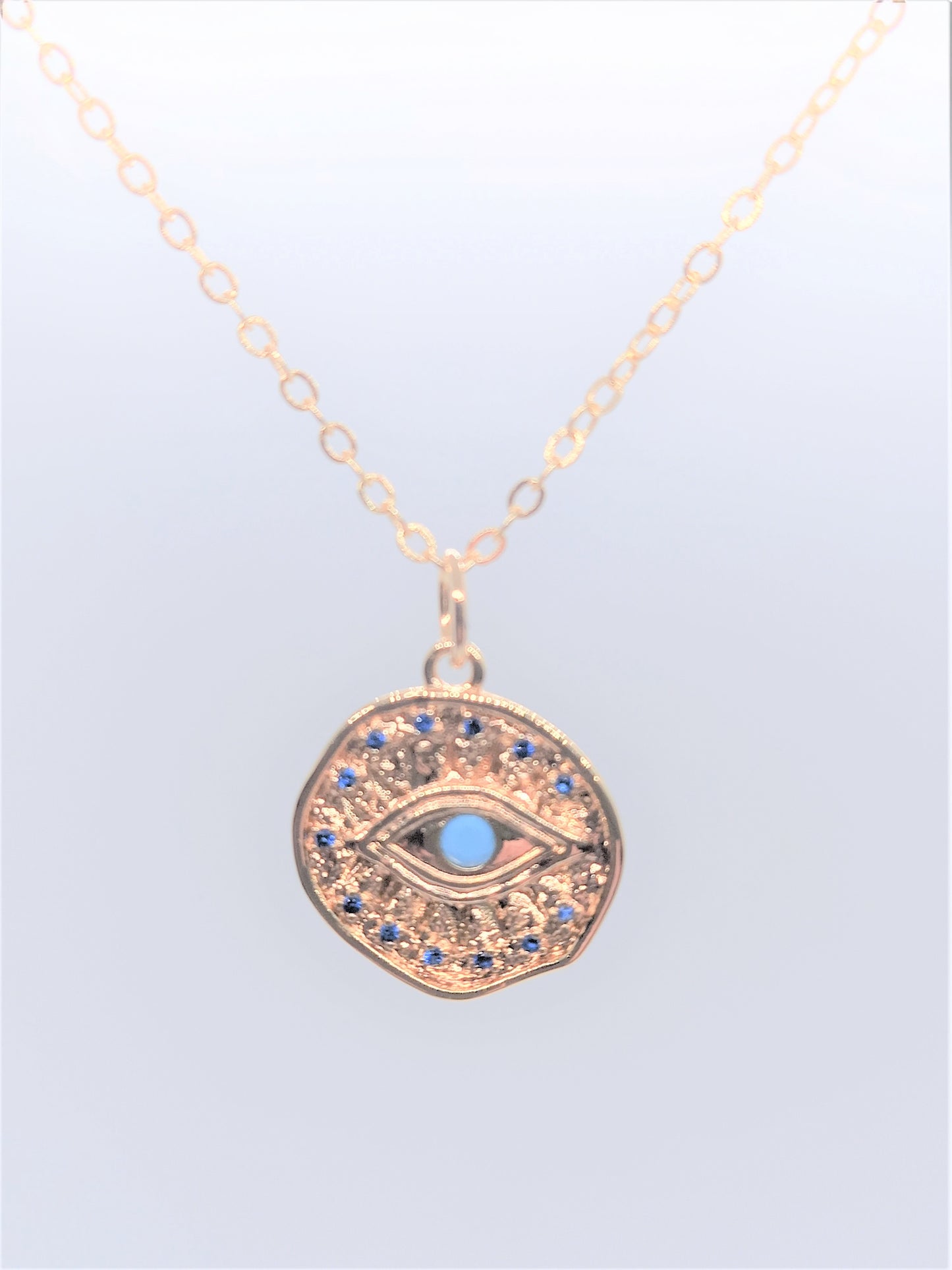 Gold Evil Eye Necklaces - Turquoise Eye