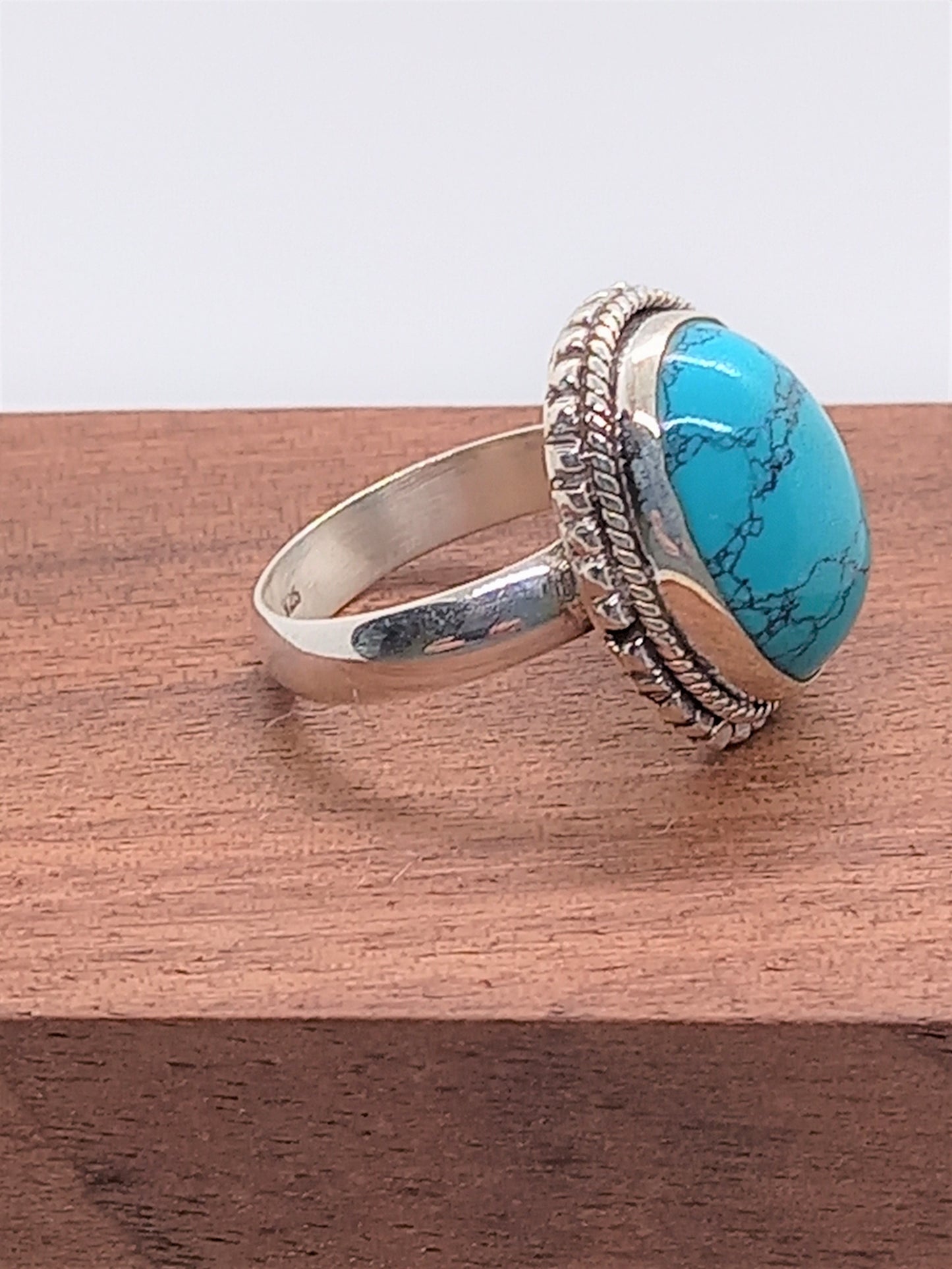 Sterling Silver Gemstone Rings - Turquoise Sterling Silver Ring