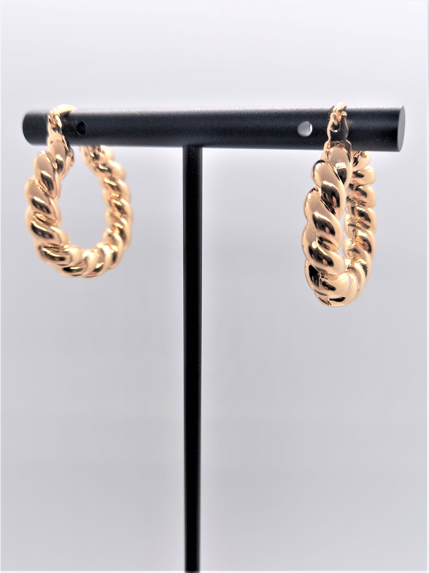 Gold filled Earrings - Swirl Hoops